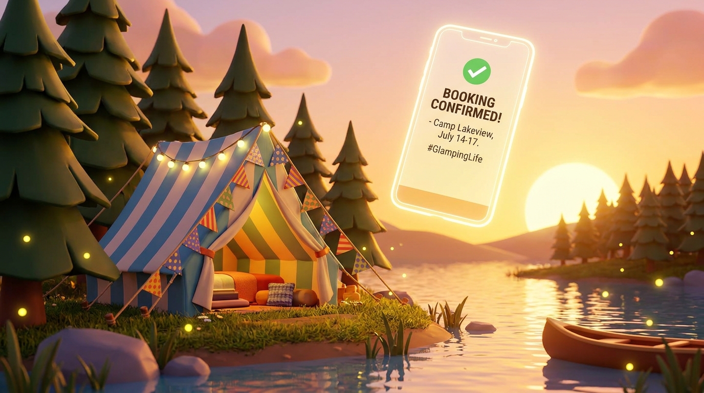 Booking.com camping : guide complet pour réserver en 2026