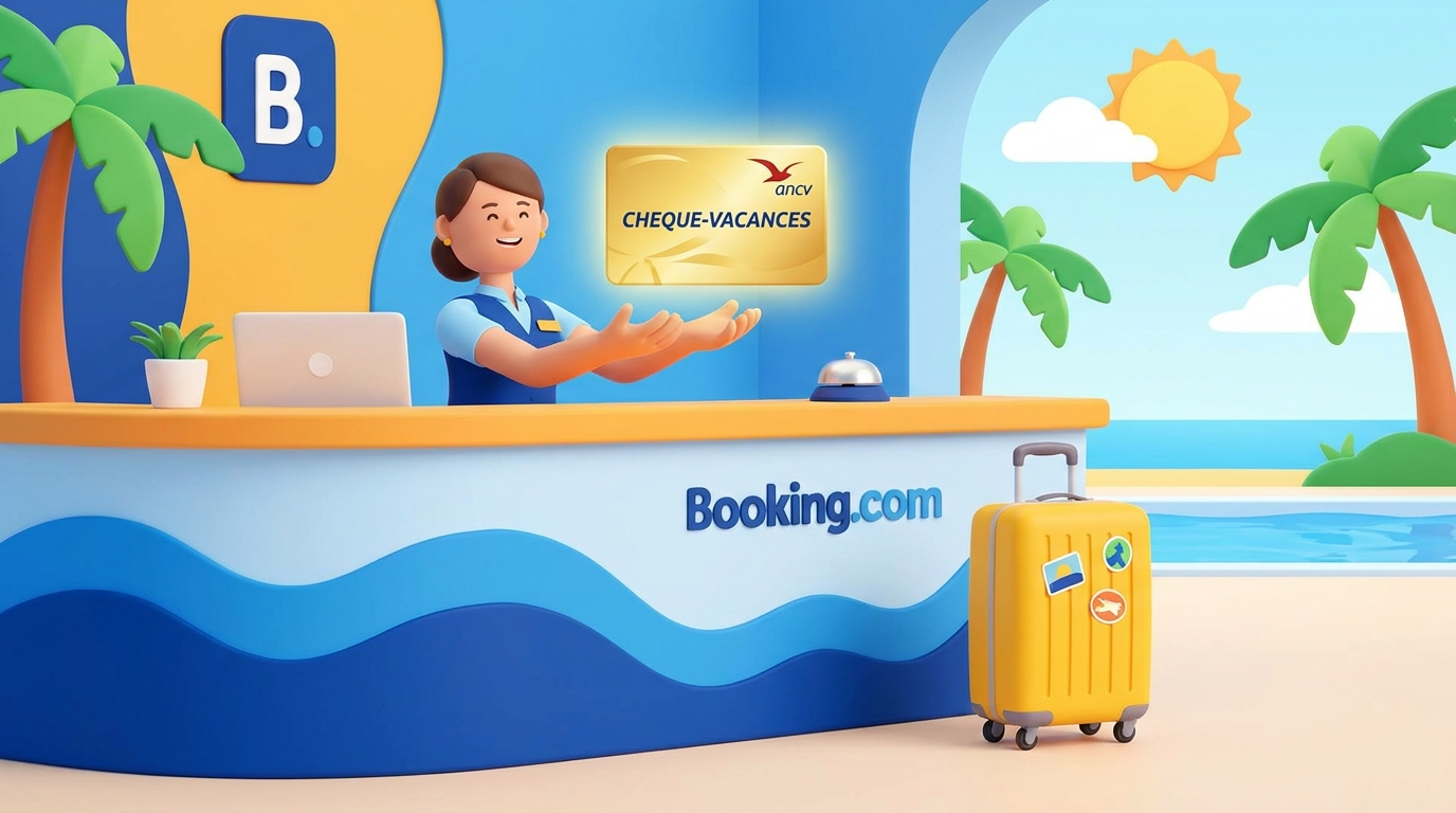 Booking.com et chèques vacances : le guide malin en 2026