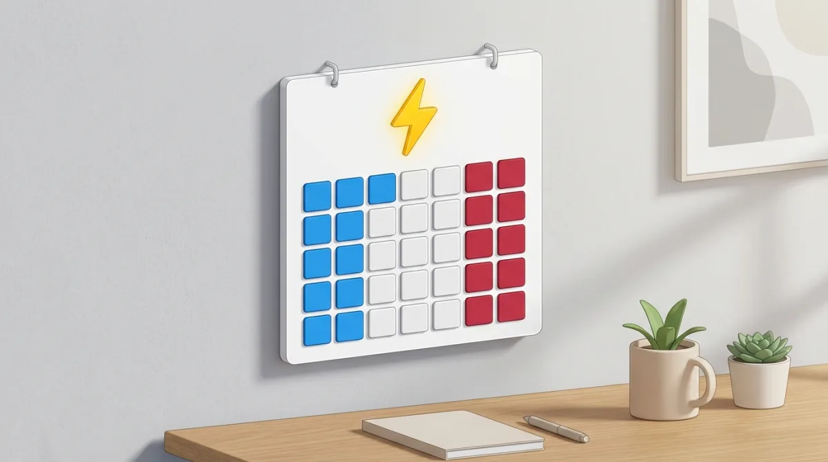 Calendrier EDF Tempo : jours bleus, blancs et rouges 2026