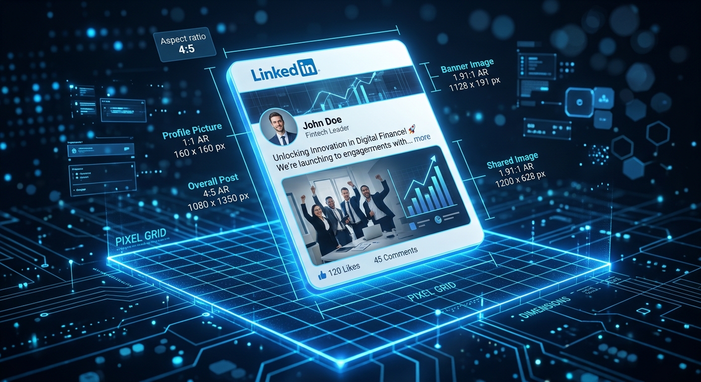 Dimension carré LinkedIn : le guide complet 2026